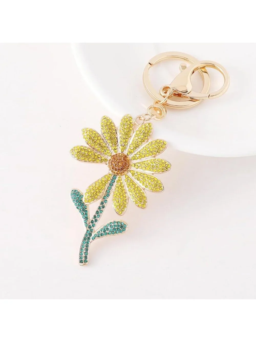 Sparkling Rhinestone Key Ring for Women | Luxury Alloy Keychain for Car & Bag